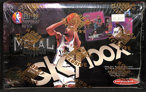 1997-98 fleer metal universe basketball box|97 skybox metal universe basketball.